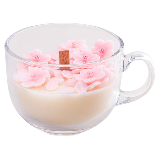 Romantic Sakura Cup Scented Soy Candle for Birthday Gift Wedding Favor