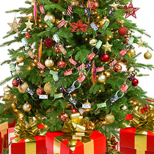 ASTARON 300 Pcs Christmas Paper Chains Festive DIY Decorations, Self-Adhesive Holiday Decor