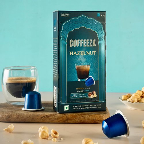 Coffeeza Espresso Coffee Pods - Hazelnut Medium Roast | Compatible with Nespresso Machines - 30 Pods