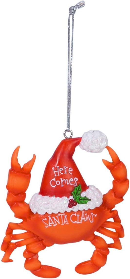 Santa Claws Crab Christmas Ornament - Beachcombers Holiday Decor
