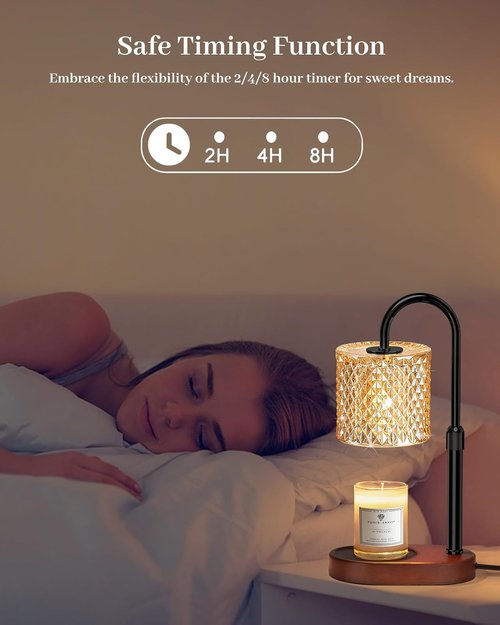 Engpure Candle Warmer Lamp - Adjustable Height & Timer | Perfect Gift for Women, Home Decor