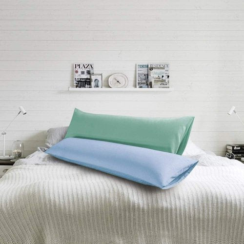 FLXXIE Body Pillow Cover - Super Soft Microfiber 20x54 Long Pillowcase | Wrinkle & Stain Resistant, Sky Blue