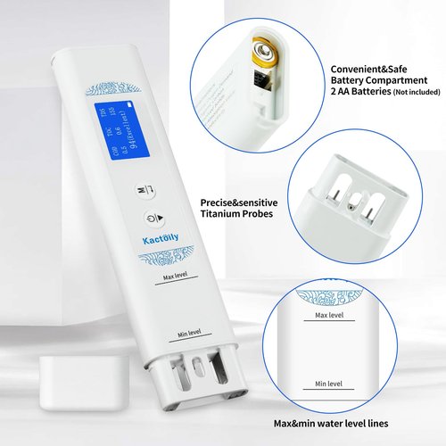 6 in 1 Digital Water Tester for Drinking Water, Portable Water Quality Tester for TOC, COD, EC, UV275, Temp, TDS Meter Digital Water Tester for Well, Tap, Outdoor Water
