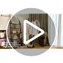 Muwuele Walnut Solid Wood Rotary Coat Rack with 3 Shelves & 9 Hooks - Freestanding Coat Tree for Entryway & Bedroom