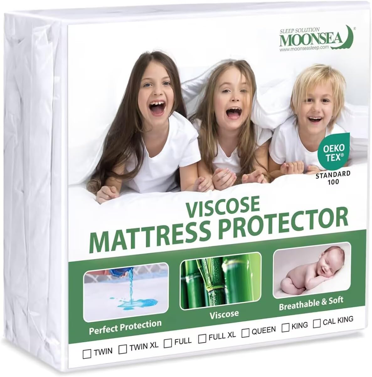 Skiennix Waterproof Mattress Protector - Skin-Friendly & Breathable Twin Cover | 14" Deep Pocket