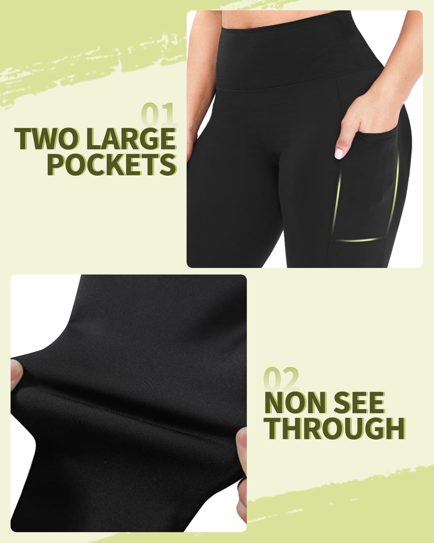 NexiEpoch Leggings for Women Plus Size-High Waisted L-XL-6XL Tummy Control Soft Yoga Pants for Workout Running
