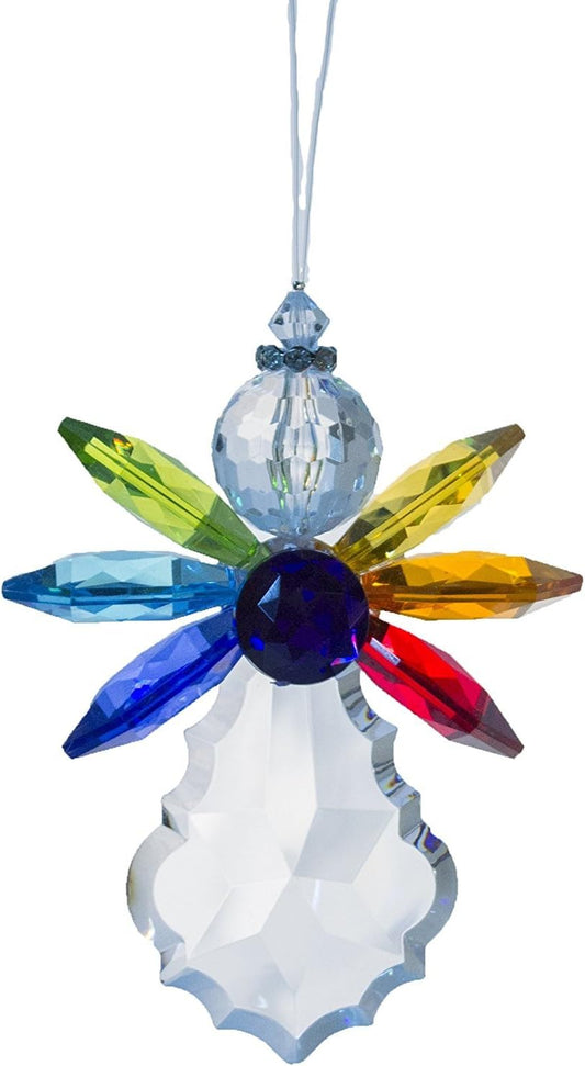 Rainbow Angel Ornament - 4.5 Inch Acrylic Crystal Expressions for Home Decor