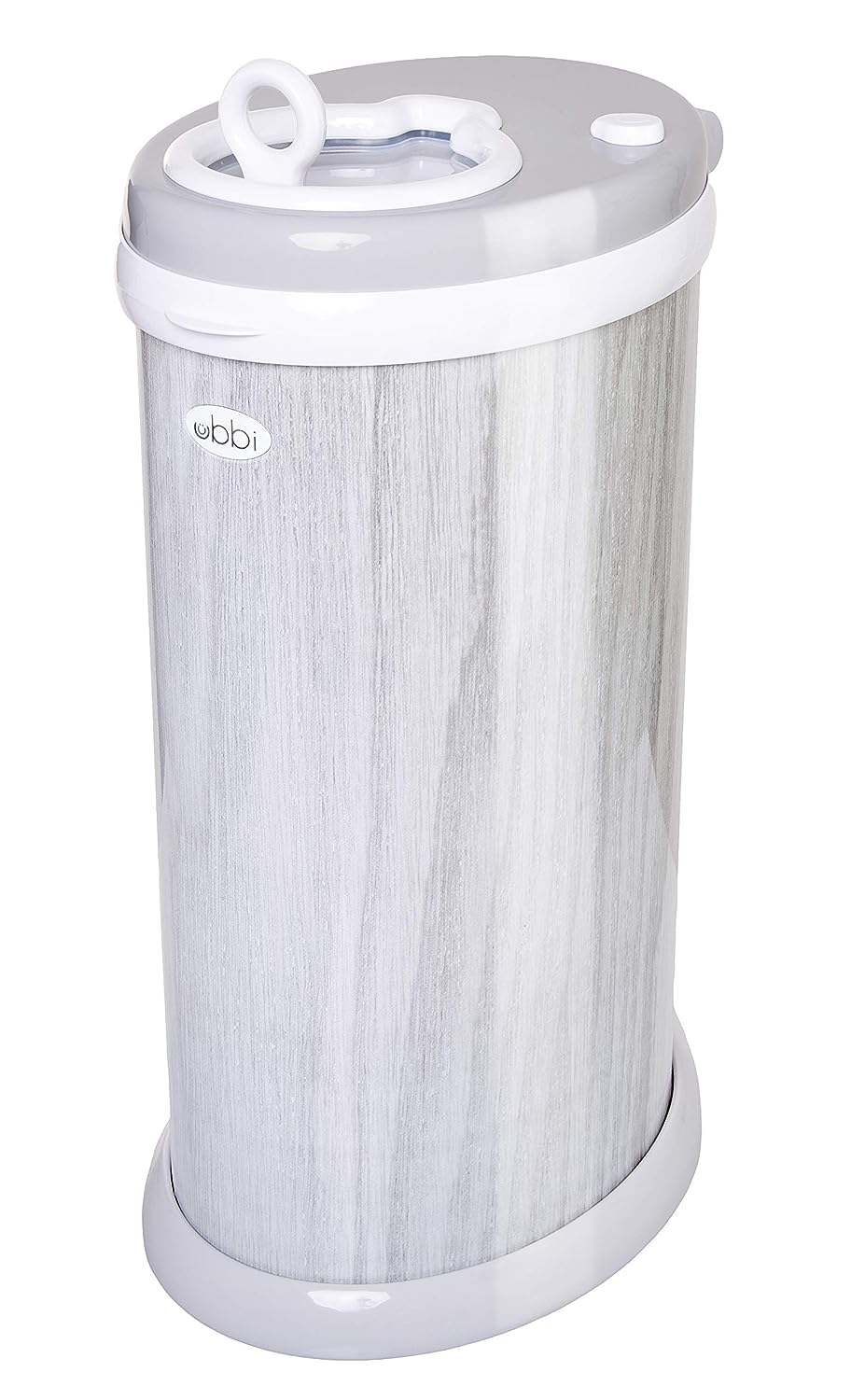 Ubbi Steel Diaper Pail - Odor Locking Design, No Special Bags Needed | Award-Winning Woodgrain Finish