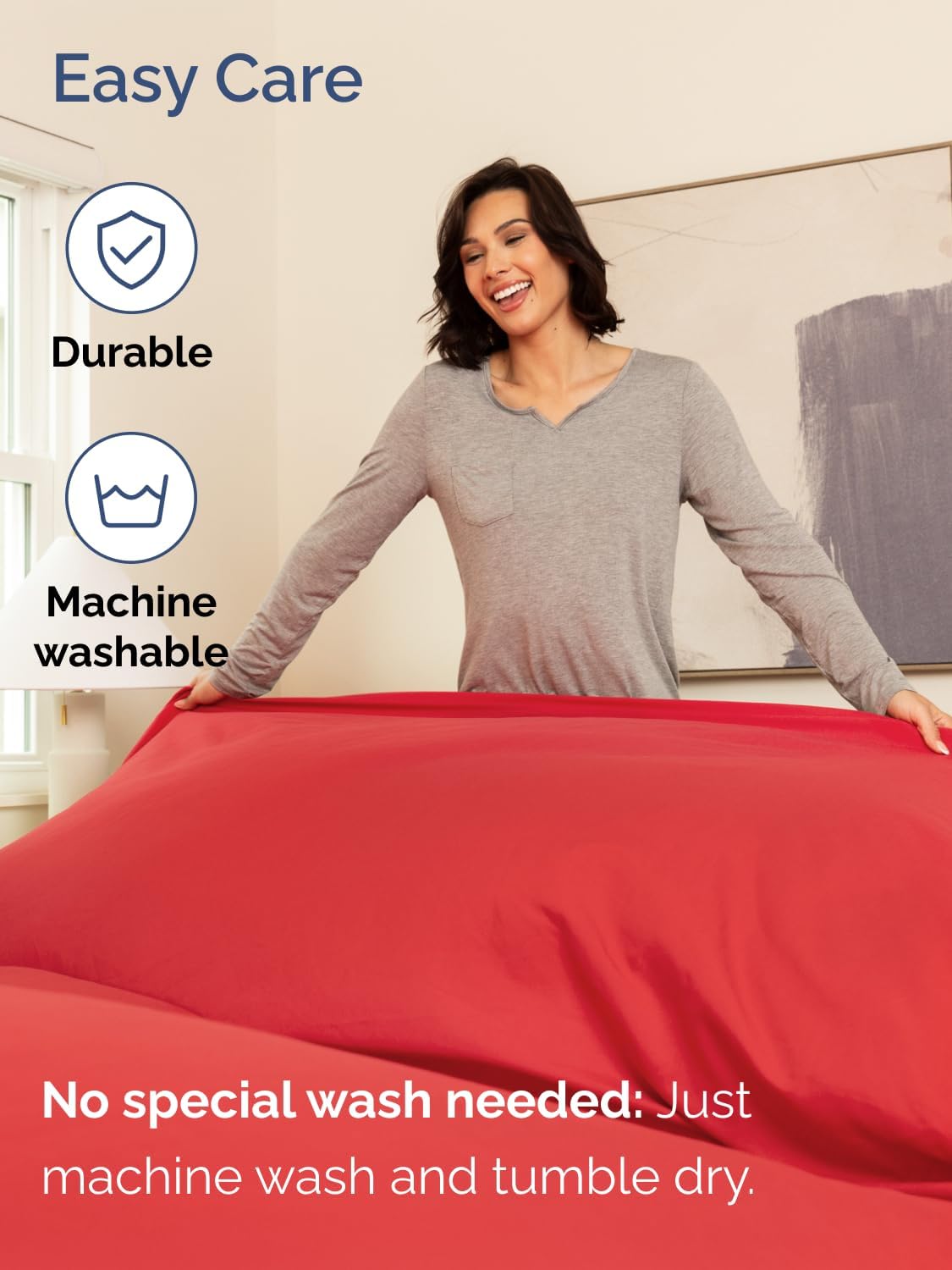Skiennix Extra Deep Twin Sheet Set - 4-Piece Breathable Cooling Bedding - Soft, Wrinkle-Free Red Sheets