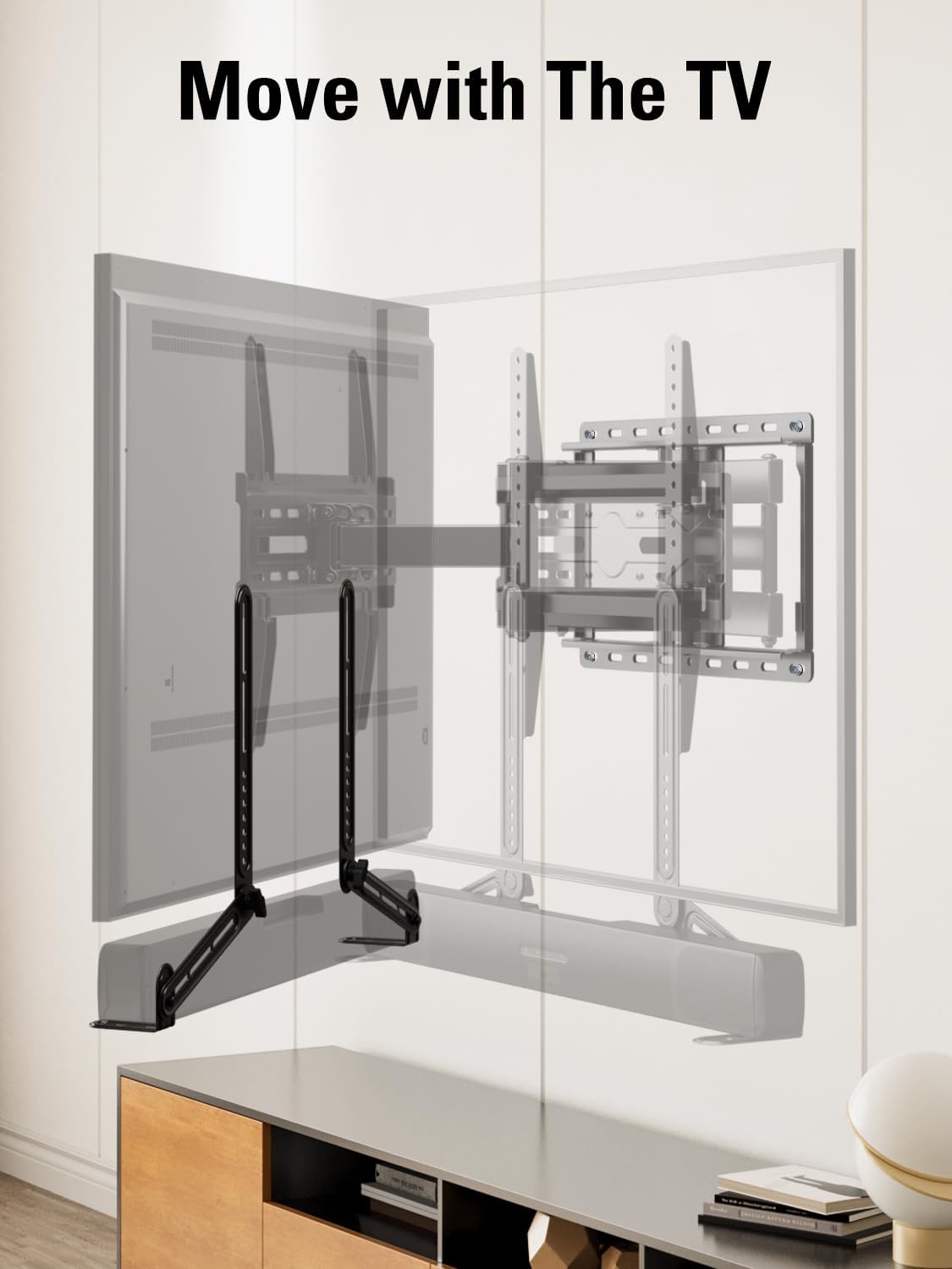 Mounting Dream Full Motion TV Wall Mount MD2380 - Fits 26-65 Inch TVs | Max VESA 400x400mm, 99 LBS Capacity