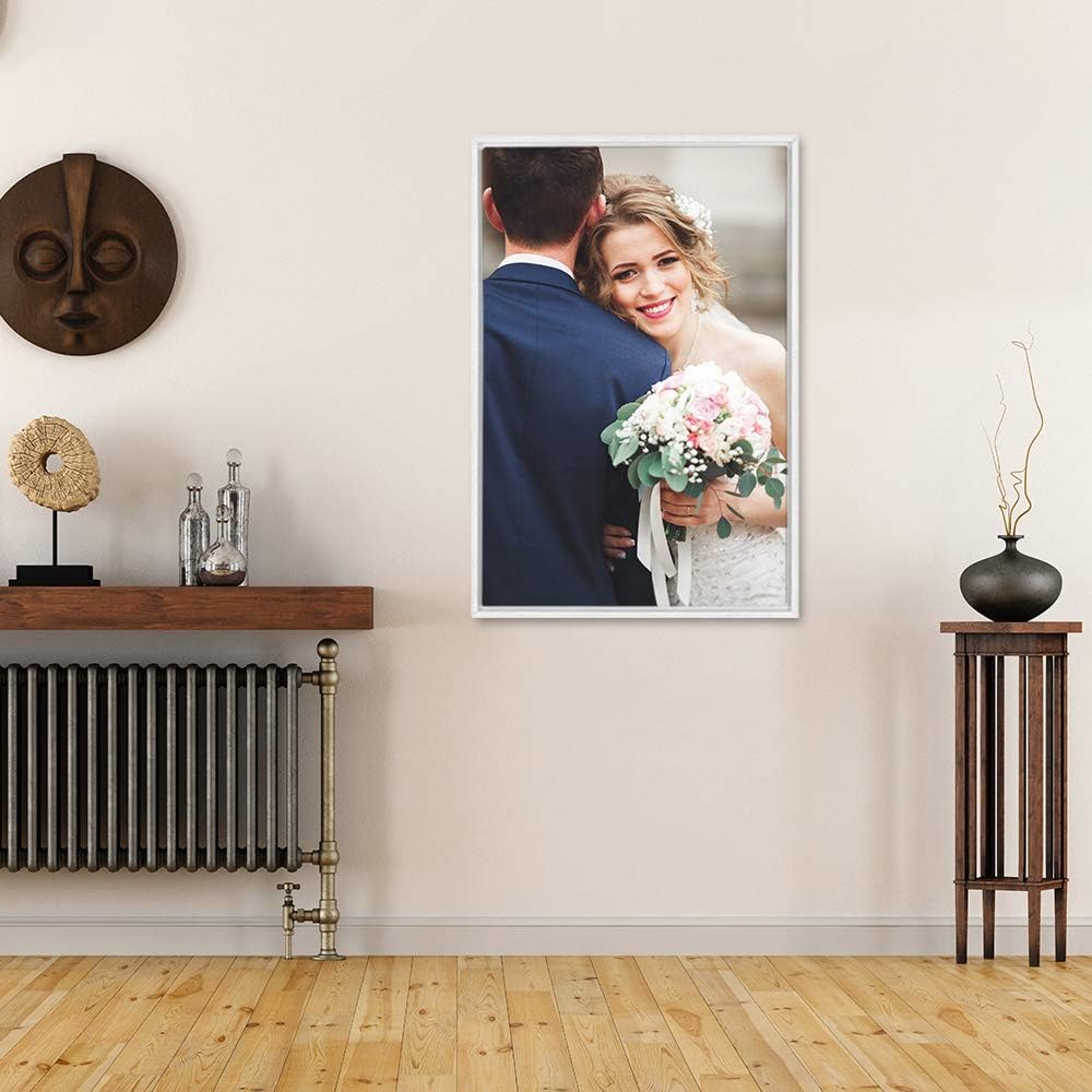wall26 Framed Canvas Wall Art - Custom Living Room & Bedroom Prints | Ready to Hang, 24"x36", White Frame