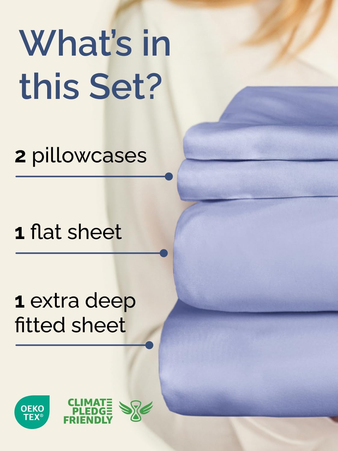Skiennix Extra Deep Twin Sheet Set - 4 Piece Breathable Cooling Bedding - Soft Wrinkle-Free Lavender