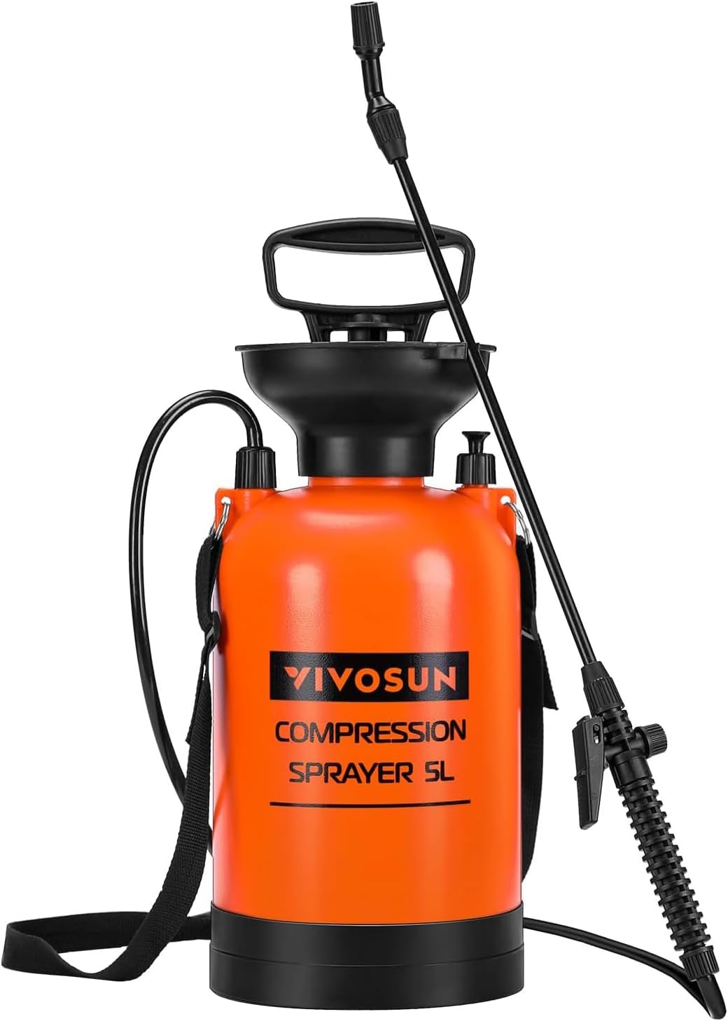 VIVOSUN 1.35-Gallon Pressure Sprayer - Adjustable Shoulder Strap for Easy Plant Watering & Cleaning