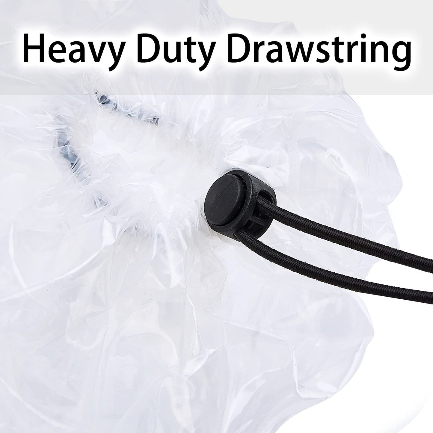 2 Pack Golf Bag Cover, 31x62 inches Extra Large Clear Drawstring Dust Covers Plastic Storage Bags, Good for Household Organizing Reusable