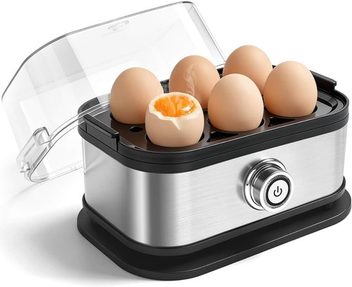 Aotto Electric Egg Cooker - 6-Egg Capacity for Soft, Medium & Hard-Boiled Eggs | Fast Boil & Auto Shut-Off