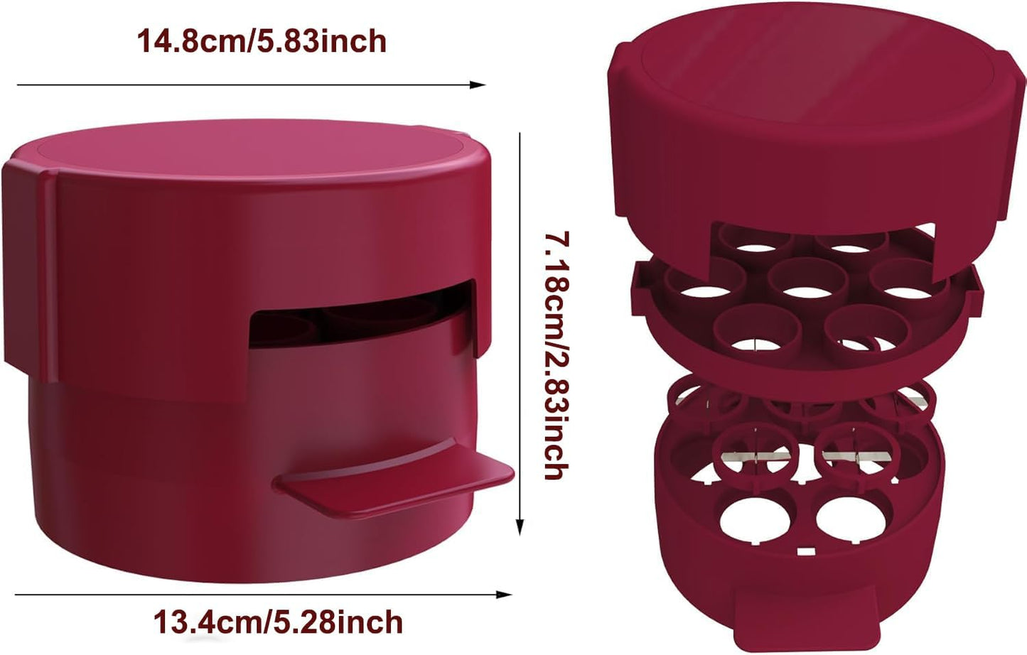 Skiennix Grape Cutter Tool - Safe Slicing Gadget for Toddlers | 7 Individual Holes for Fruits & Salad