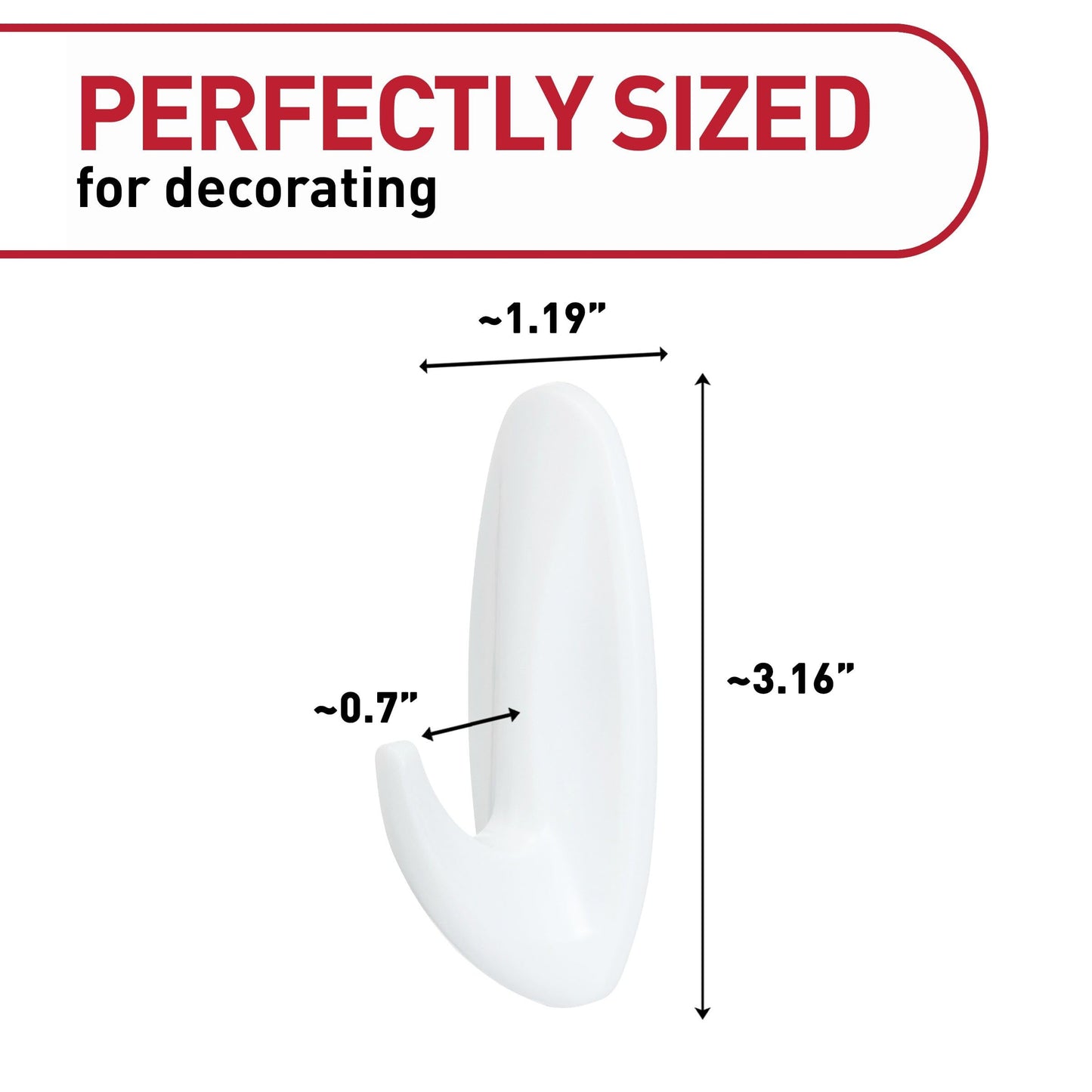 Command Medium Designer Hooks, 9 Hooks and 12 Strips, Damage-Free Hanging Wall Hook with Adhesive Strips, No Tools Great for Hanging, Organization and Storage, Holds up to 3 lb