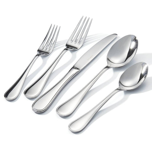 KINGSTONE 40 Piece Teardrop Silverware Set for 8, 18/10 Stainless Steel Flatware Set, Modern Design Cutlery Set for Home/Hotel/Wedding,Mirror Polished and Dishwasher Safe