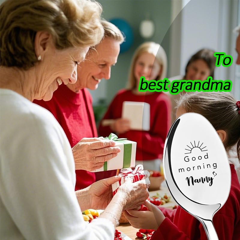 Nanny Mothers Day Gift Spoon for Grandma Nana Retirement Gifts Women