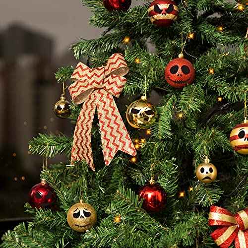 24pcs Halloween Christmas Ornaments Decal Jack and Sally Black Vinyl Ornaments Stickers and Fun Family Crafts Halloween Cartoon Skull Inspired Face Stickers Xmas Party Window Art Decal