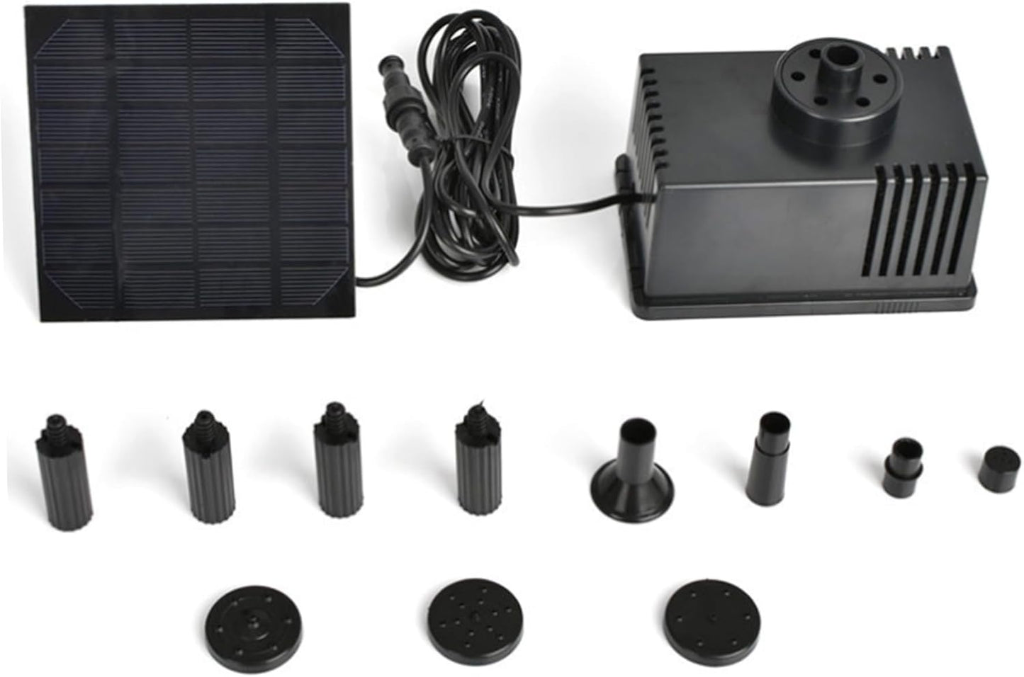 Skiennix Solar Powered Water Fountain - Multiple Spray Heads for Bird Bath & Garden Decor