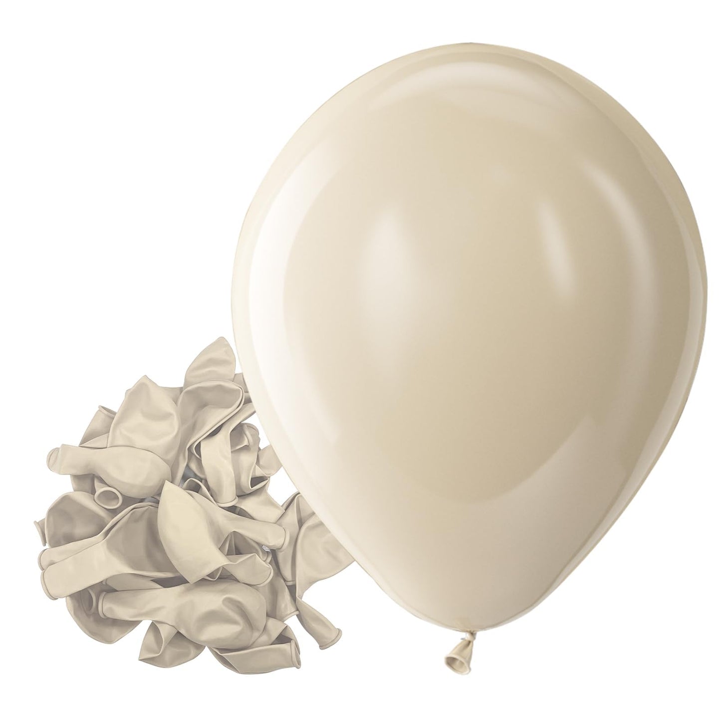 Bezente White Sand Latex Party Balloons - 150 Pack 5 inch Matte Sand White Helium Balloons for Birthday Wedding Bridal Shower Gender Reveal Party Decoration