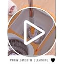 Spin Mop Set with 61-Inch Handle, 5 Refill Heads & Bucket System - Large Floor Cleaning Tool