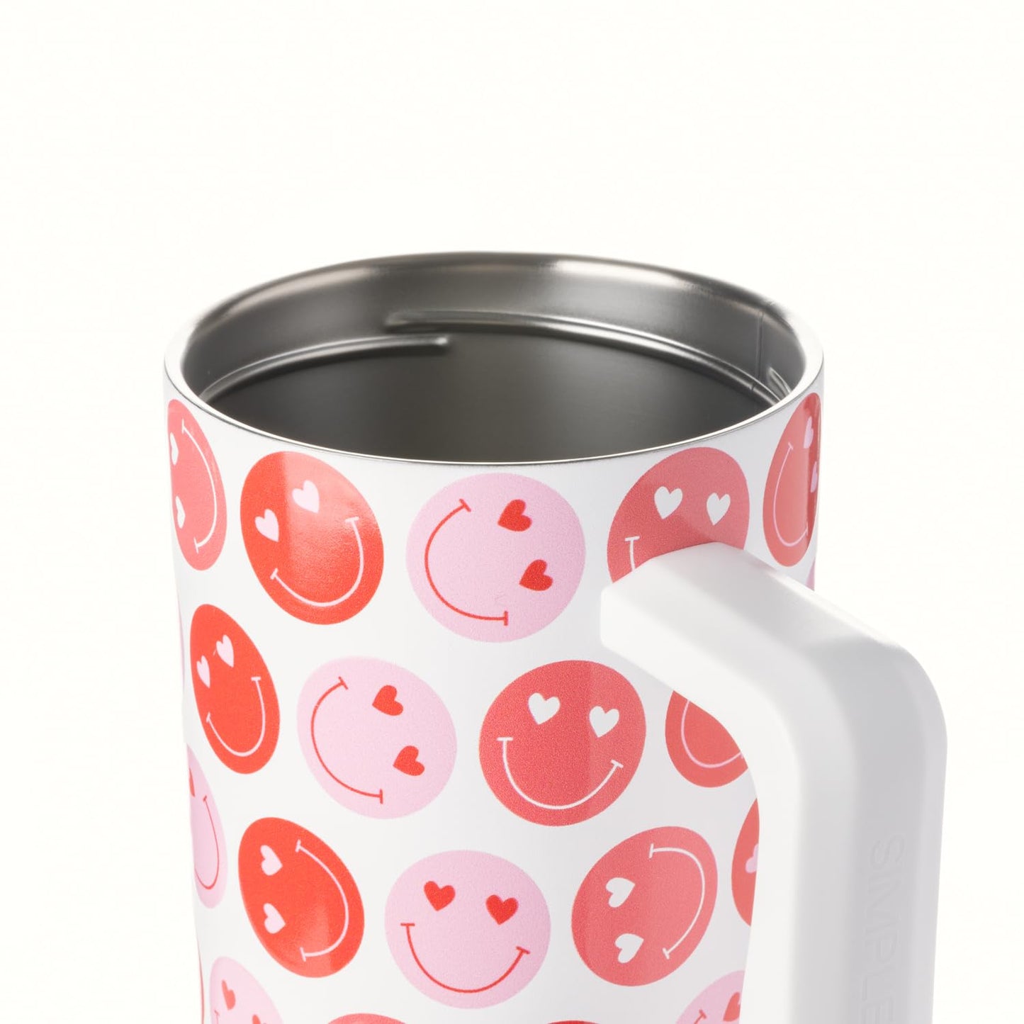 Simple Modern 40 oz Trek Tumbler with Handle and Straw Lid | Cup Holder Friendly Insulated Stainless Steel Travel Mug | Happy Heart Eyes