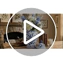 NESS AND JORD Blue 18" Ceramic Chinoiserie Ginger Jar with Lid, Large Tabletop Decor