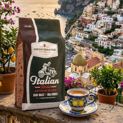 80 oz Italian Roast Whole Bean Coffee - Dark Roast, Kosher, Freshly Roasted