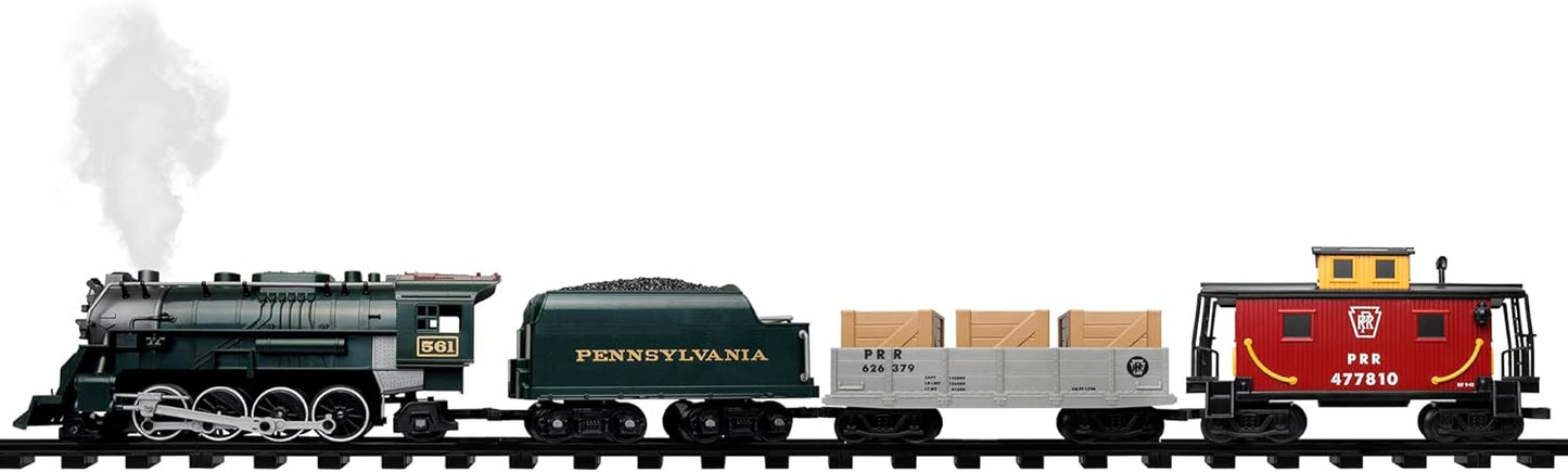 Lionel Pennsylvania Flyer Battery-Powered Train Set - Bluetooth Control, Smoke, Lights & Sounds | 2-Rail Track for Kids 4+