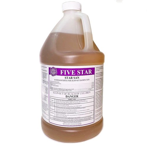 Five Star Chemicals Five Star - Star San - 1 Gallon (128 OZ) - Food-Grade High Foaming Acid Sanitizer, 8 Pound (Pack of 1)