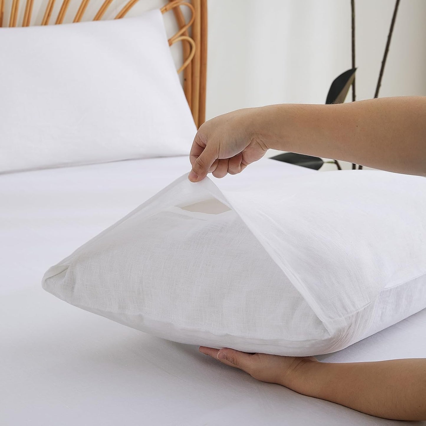 Regine Switzerland 100% French Linen Pillowcase Set - Soft, Breathable Envelope Closure | Luxury Home Gift