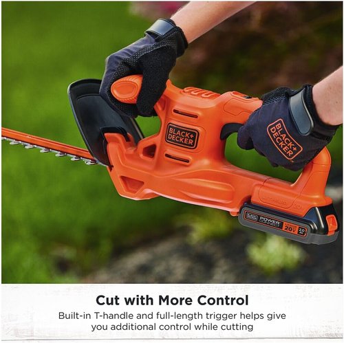 BLACK+DECKER 20V MAX Cordless Hedge Trimmer - 18-Inch Blade, Lightweight, Includes Battery & Charger