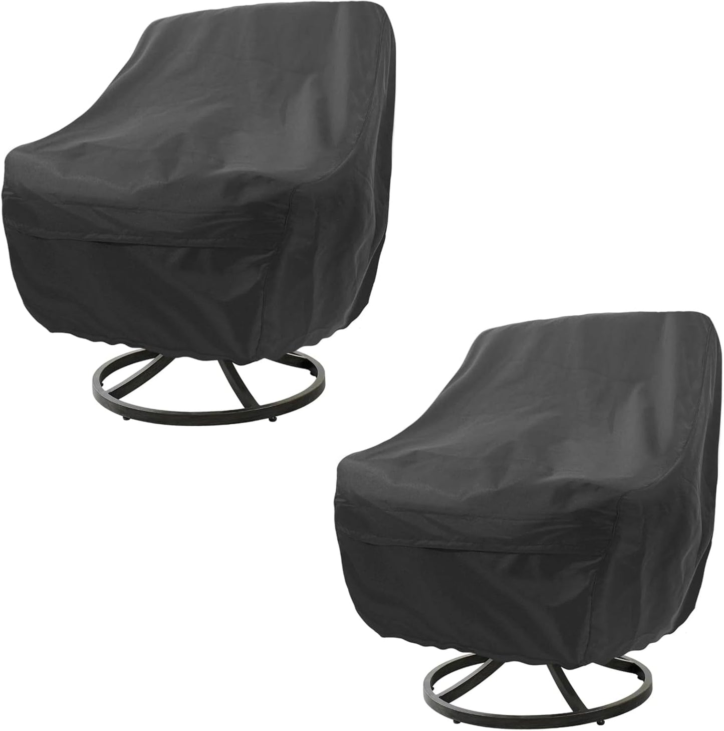 Swivel Chair Cover - Waterproof Outdoor Furniture Covers | 4 Pack, Black, 30L x 34D x 38.5H Inches