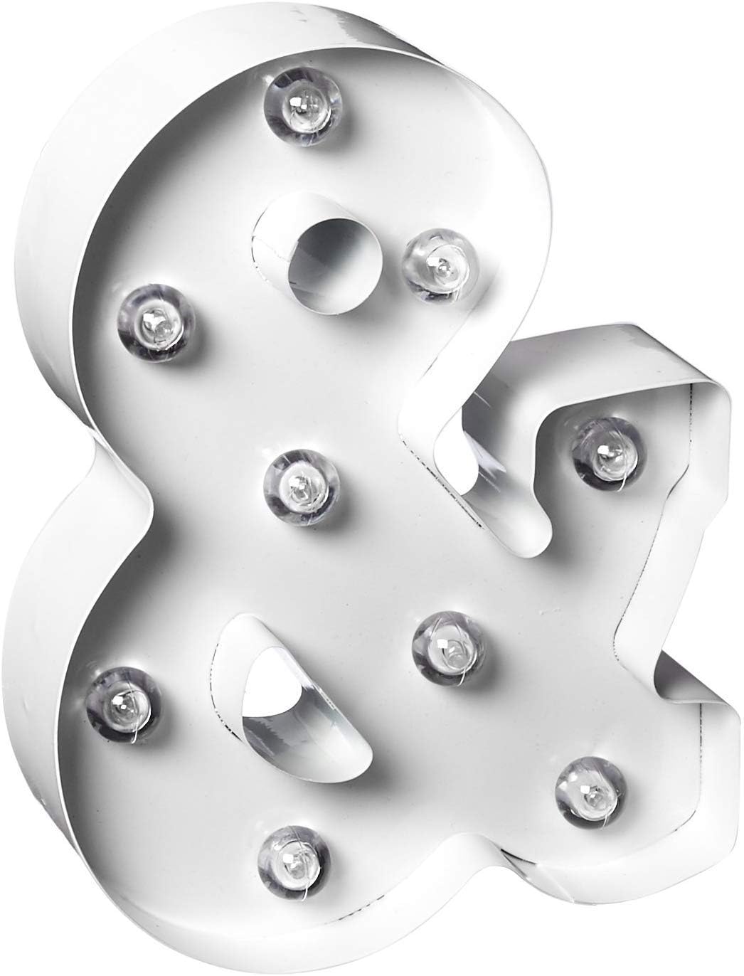Silver Metal Marquee Letter J - 9.87” Tall Galvanized Decor for Events & Home