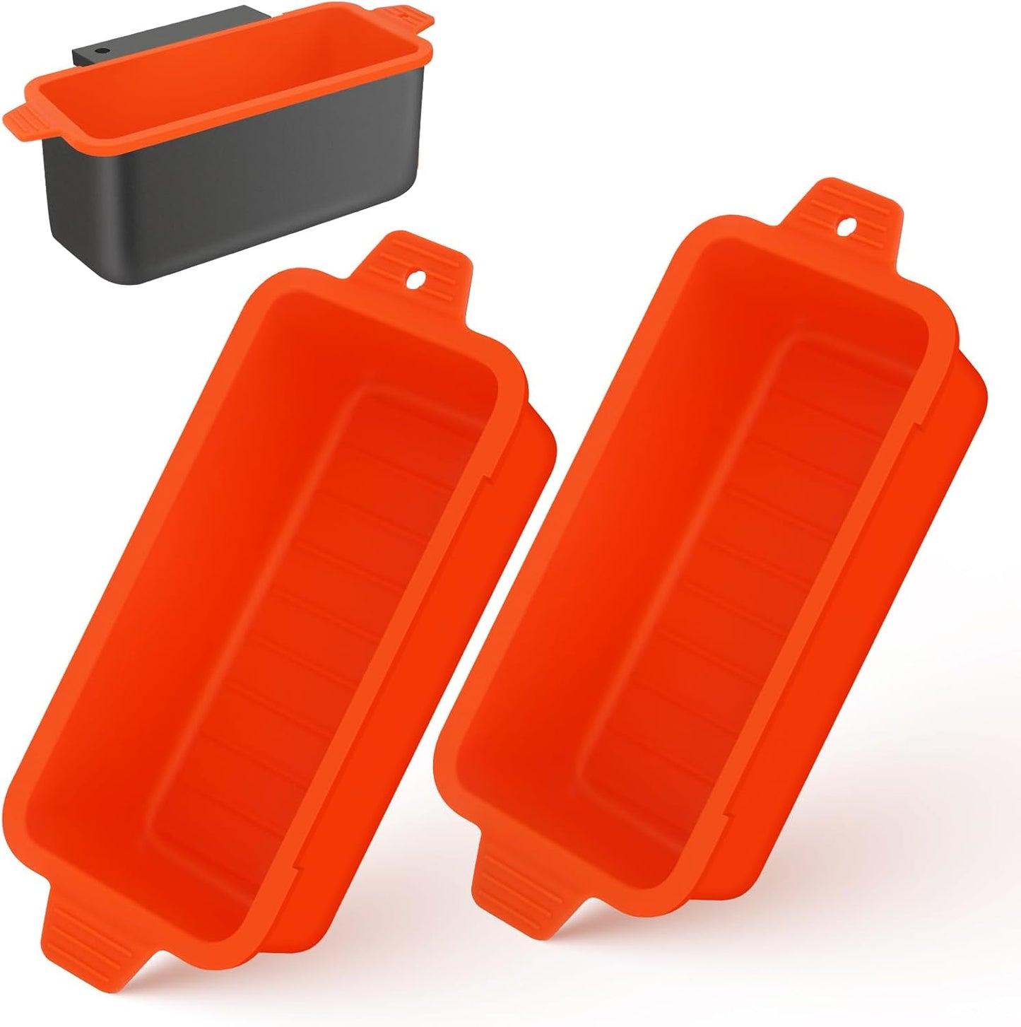 Skiennix Silicone Grease Cup Liners - Reusable Grease Catcher for Blackstone Griddles | 2-Pack, Orange