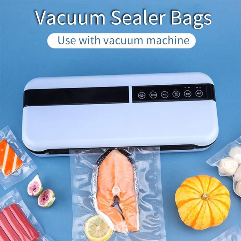 Premium Vacuum Sealer Bags - Airtight Food Saver Rolls | BPA Free, Heavy Duty, 8x200 Inches, 5 Count
