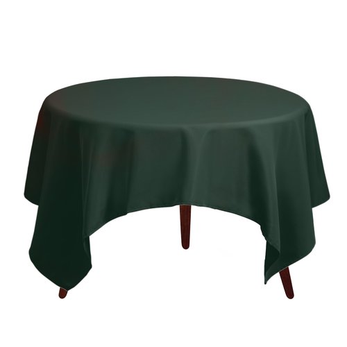 Gee Di Moda Square Tablecloth - 70 x 70 Inch Hunter Green Table Cloth for Medium Square or Round Tables - Heavy Duty Washable Fabric - for Buffet Table, Holiday Party, Dinner, Wedding & Baby Shower