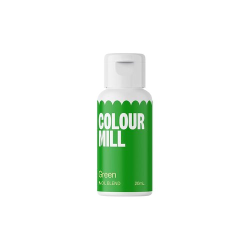 Colour Mill Oil-Based Food Coloring - Vibrant Green, 20 Milliliters for Baking & Decorating