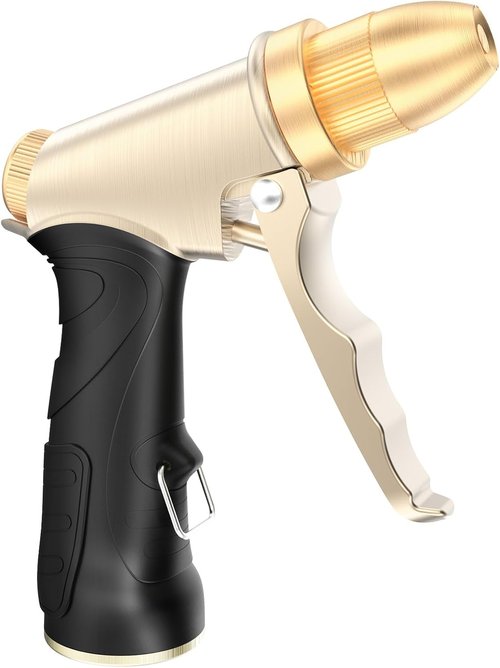 Heavy Duty Garden Hose Nozzle by [Brand Name] - Metal Sprayer with Adjustable Spray Patterns | Ideal for Lawn Care, Watering Plants, and Outdoor Use
