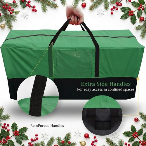 Christmas Tree Storage Bag - Heavy-Duty 600D Oxford for 8 Ft Artificial Trees | Durable Zipper & Handles