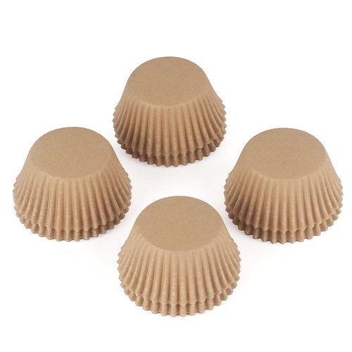 Caperci 500 Count Mini Cupcake Liners Natural Muffin Liners Greaseproof No Smell Small Cupcake Wrappers Baking Cups
