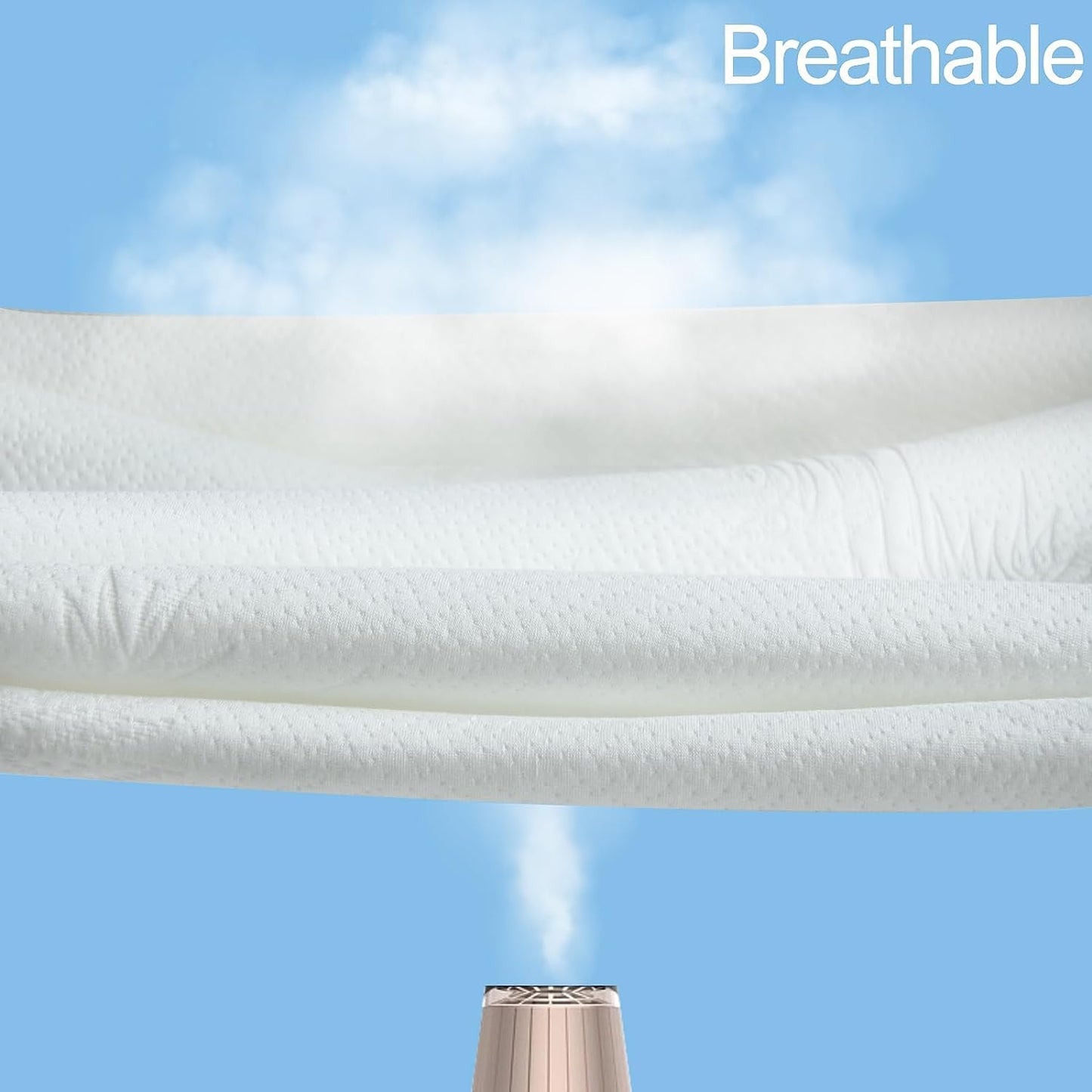 Skiennix Twin Mattress Protector - Waterproof Cooling Pad Made from Bamboo | 14" Deluxe Noiseless Topper, Machine Washable