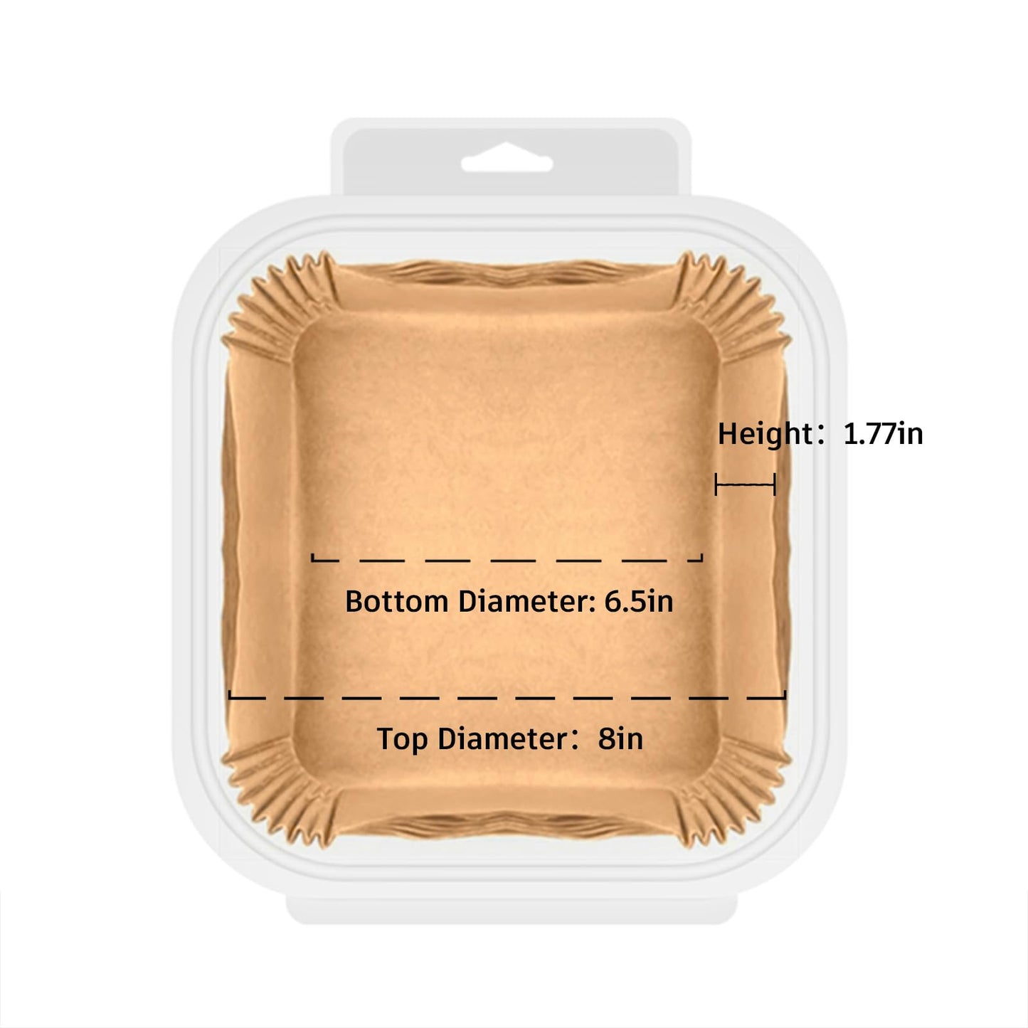 Parchment Paper, OOTDAY 100Pcs Square Air Fryer Liners Disposable, Cooking Non-Stick air fryer accessories, Frying Pan, Oil-proof Air Fryers for 2-4 QT Air Fryer Baking Roasting Microwave(6.5")