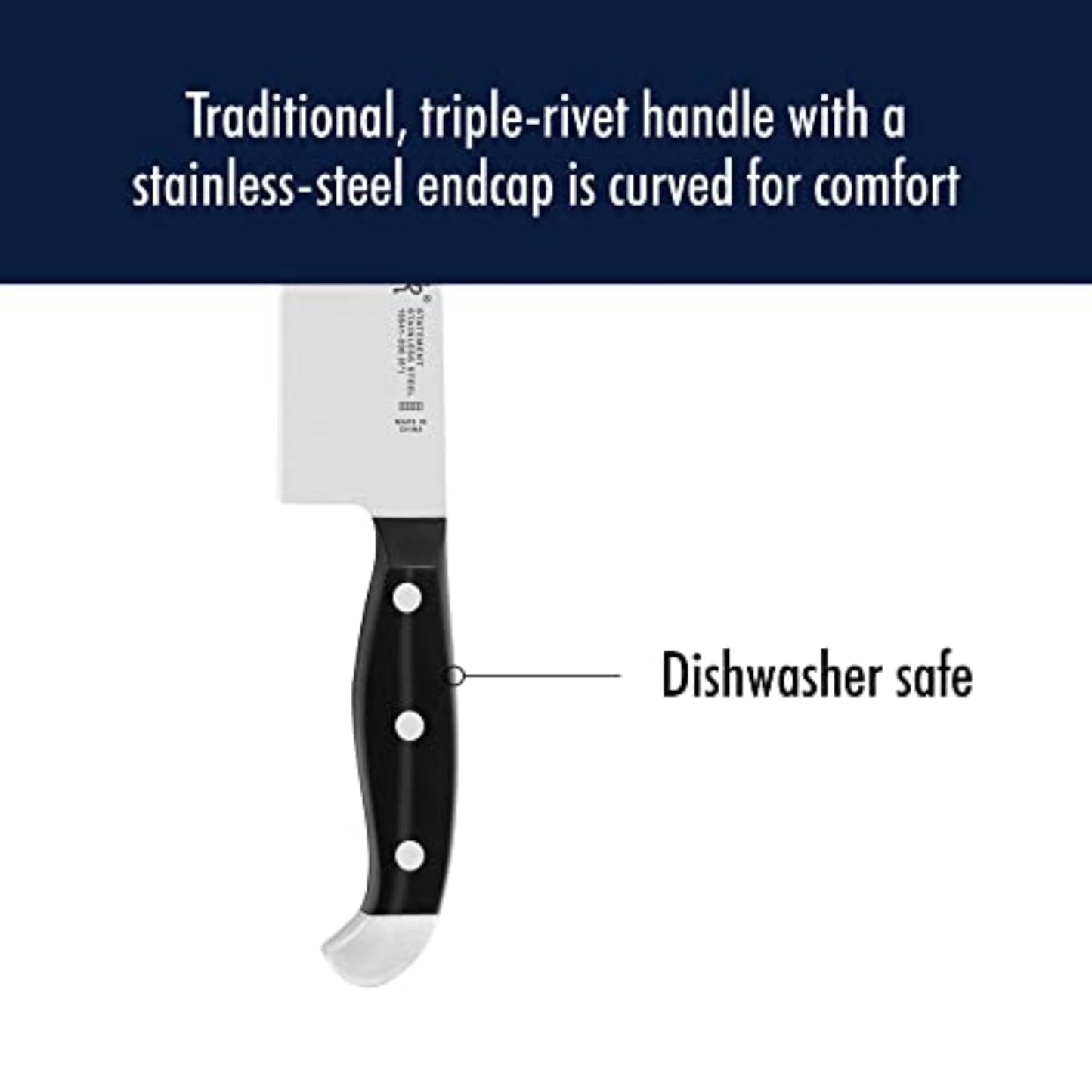 HENCKELS Statement Razor-Sharp 8-inch Chef Knife, German Engineered Informed by 100+ Years of Mastery, Black/Stainless Steel