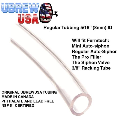 Fermtech Bottling Auto Siphon with Brush, 15" Long Mini Auto-Siphon for 1 Gallon Jugs with 3 feet Tubing and 18" Brush.