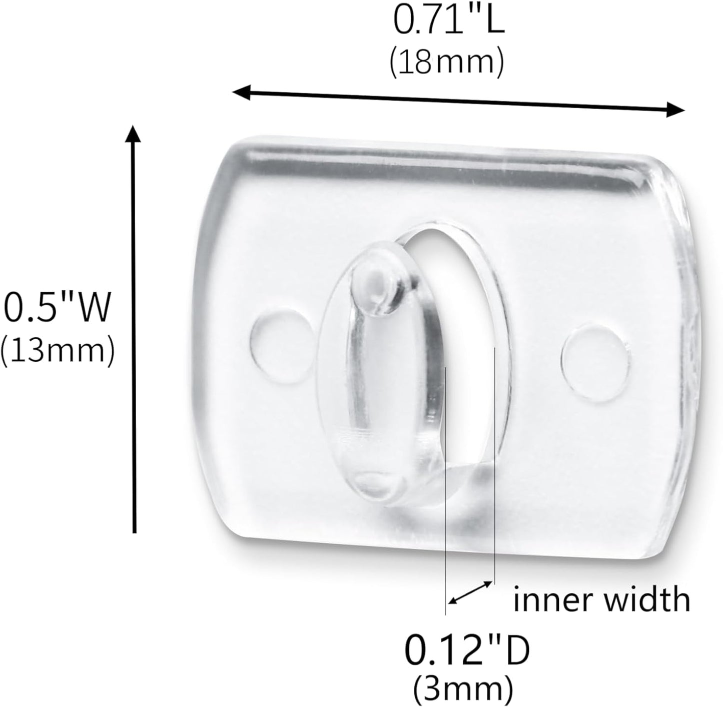 MOVELYST Mini Clear Light Clips - 100 Damage-Free Indoor Wall Hooks with 120 Adhesive Strips for Easy Hanging