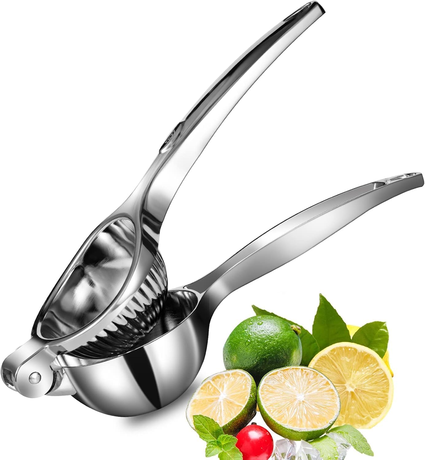 TEZZ Premium Lemon Squeezer - Heavy Duty Metal Hand Press Juicer for Citrus | Large Size