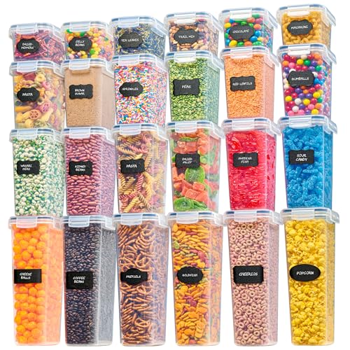 Oizeir 24-Pack Airtight Food Storage Containers with Lids - Pantry Organization